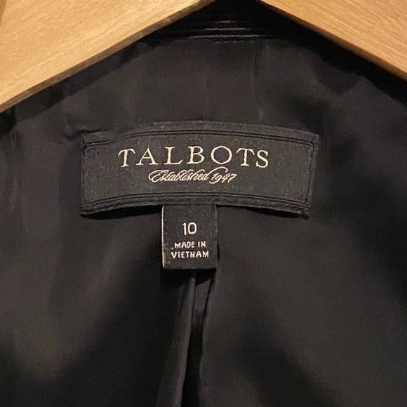 Talbots Double Breasted Black Jacket Size 10 - Picture 4 of 8